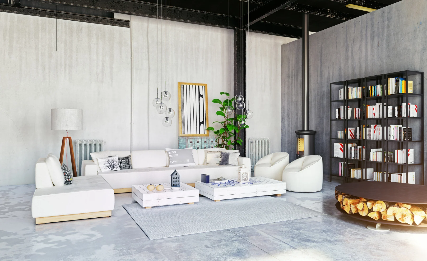 Modern loft living room reflecting thoughtful, contemporary service